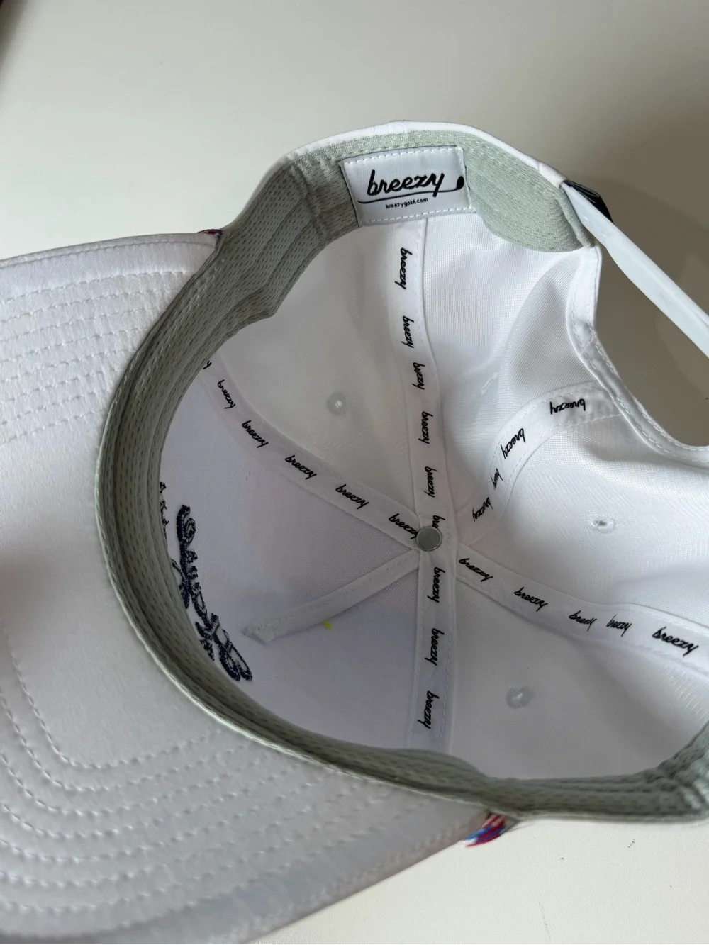 Like New Breezy White 'Have A Day' Golf Embroidered Baseball Cap
